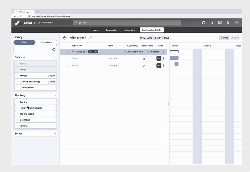Animated build template feasibility prototype