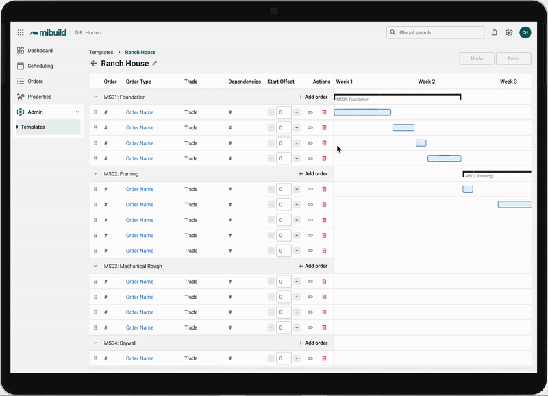 Animated order dependency prototype