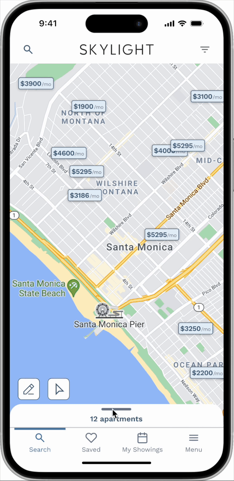 Animated map view prototype
